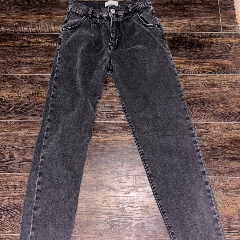 Current/Elliott Pleated Skinny Jean in Gravity wash
